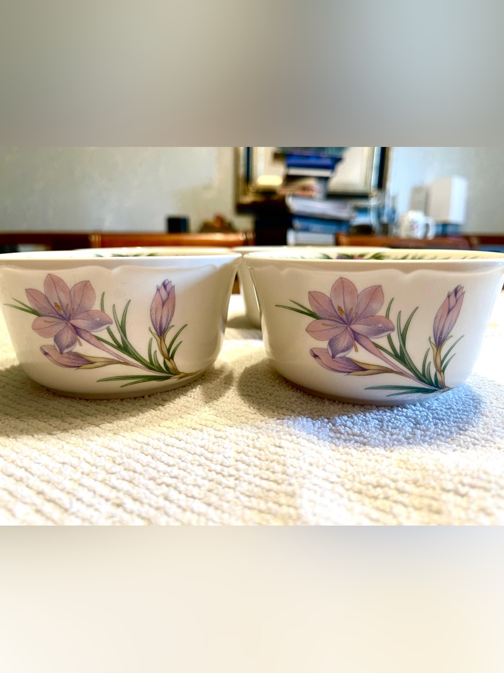 Noritake Conservatory Ramekins - Purple Flower Design (Set of 4)